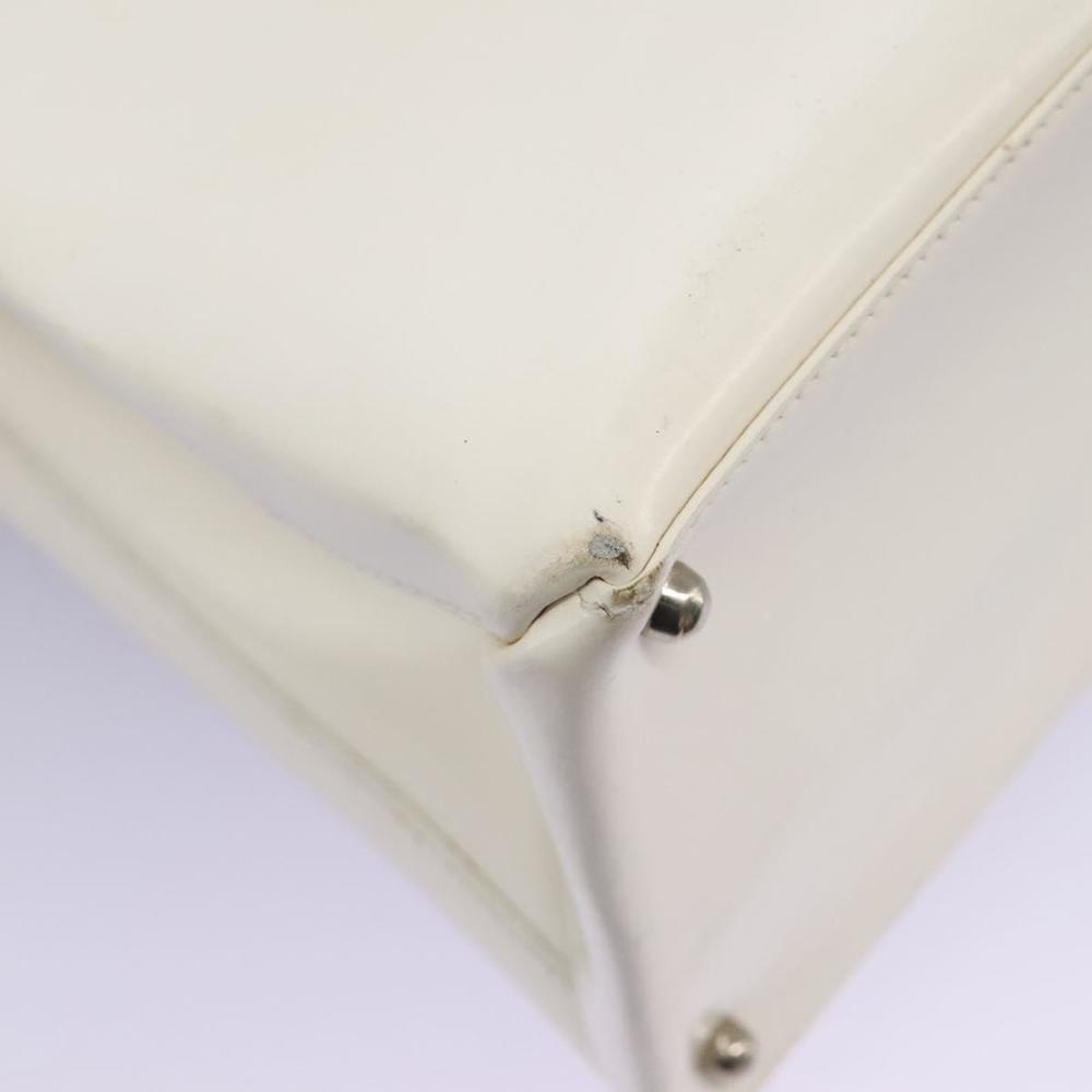 GUCCI Hand Bag Enamel 2way White Auth 108277 - Picture 12 of 16
